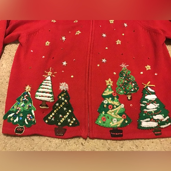 TIARA INTERNATIONAL VINTAGE 2003 CHRISTMAS SWEATER SZ SL ORIG OWNER 2003 EUC - Picture 2 of 5
